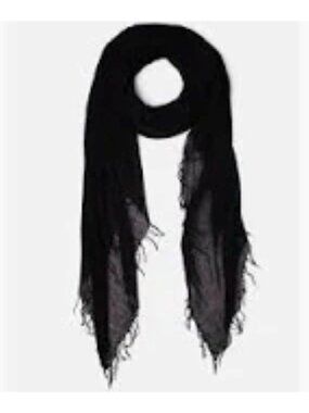 Chan Luu Soft Cashmere and Silk Scarf Wrap in Solid CLASSIC BLACK BRH-SC-140